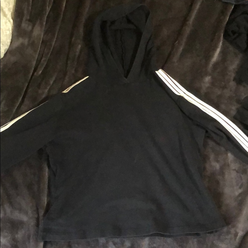 Slightly cropped black hoodie